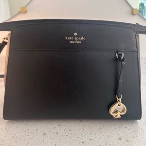 Kate Spade Black Crossbody Bag with Gold Accents